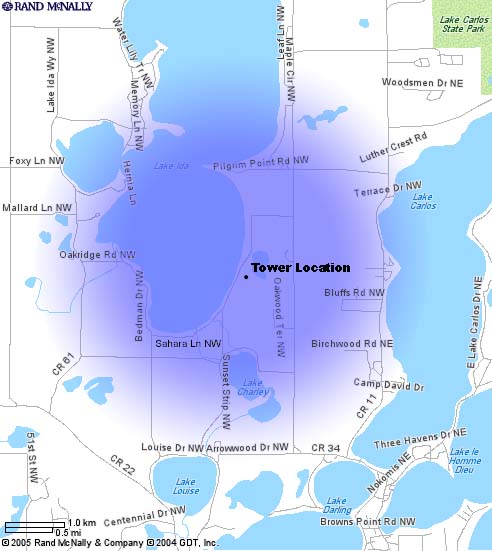 Alexandria coverage map